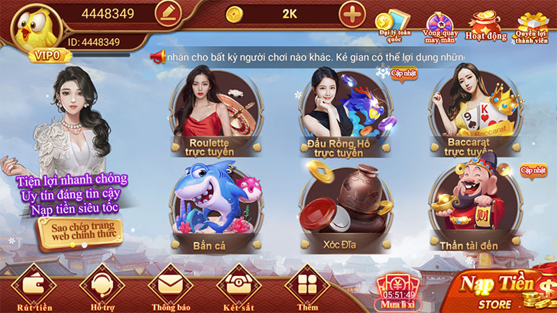 Lựa chọn game Roulette trực tuyến Cf68