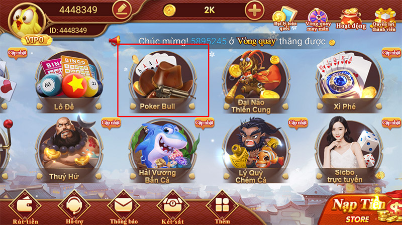 Lựa chọn game bài Poker Bull để chơi