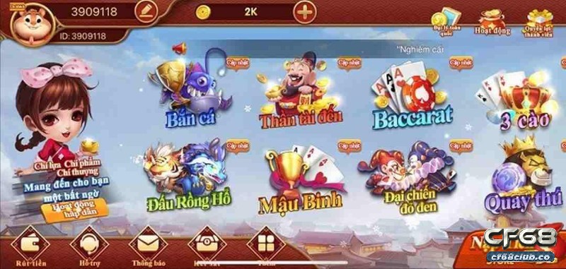 Bản game bắn cá ăn xu cf68club luôn đặc sắc