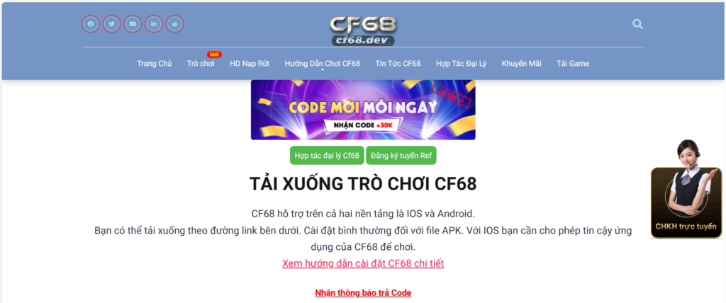 CF68 là thương hiệu Game đổi thưởng hàng đầu hiện nay